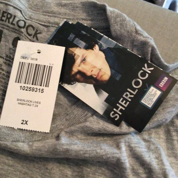 NWT Hot Topic Sherlock Lives Hashtag T-Shirt Jr. 2XL - Picture 6 of 6